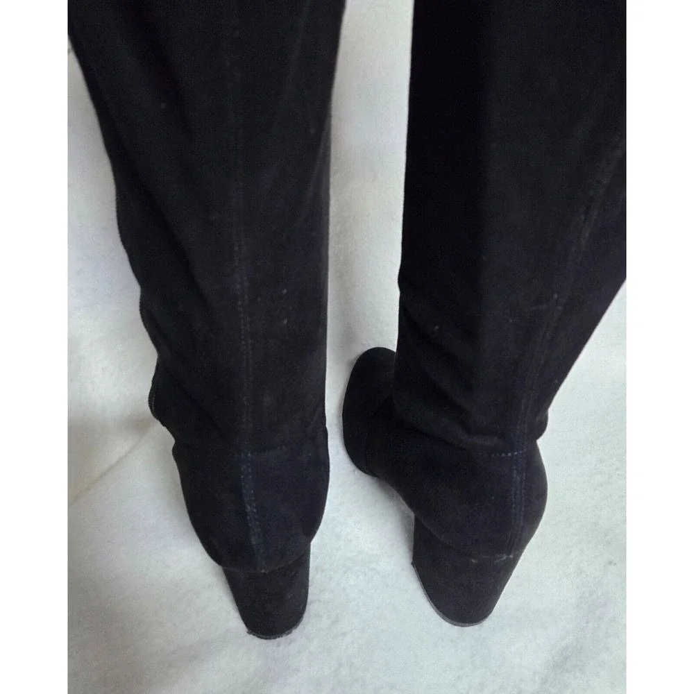 NY&C Over The Knee Boots Block Heel Black Thigh High Boots Size 9‎